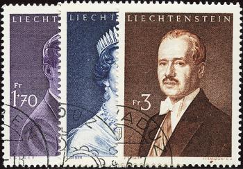 Briefmarken: FL339-FL341 - 1960-1964 Bildnisse des Fürstenpaares und des Erbprinzen Johann Adam Pius