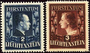 Thumb-1: FL248-FL249 - 1951, Fürst und Fürstin, Farbänderungen