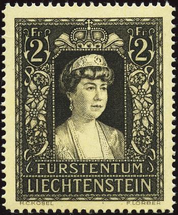 Thumb-1: FL216 - 1947, Trauermarke zum Tode der Fürsten-Witwe Elsa