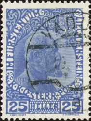 Francobolli: FL3ya - 1916 Principe Giovanni II, cambiamento di colore