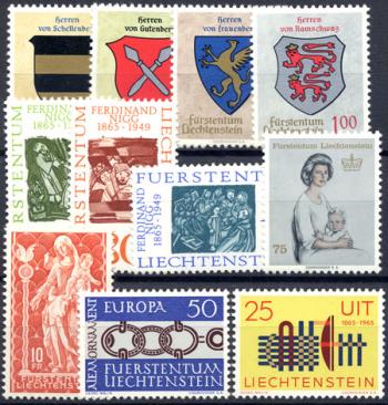 Briefmarken: FL1965 - 1965 Jahreszusammenstellung