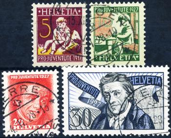 Briefmarken: J41-J44 - 1927 Pestalozzi Gedenkmarken