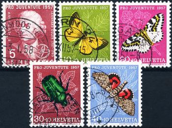 Thumb-1: J168-J172 - 1957, Bildnis Leonhard Eulers und Insektenbilder