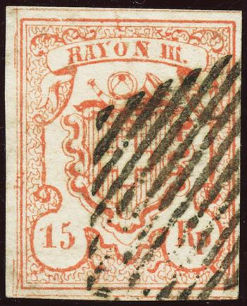 Briefmarken: 18.2.01-T9 OL I - 1852 Rayon III mit kleiner Wertziffer