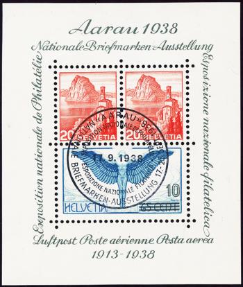 Stamps: W11 - 1938 Aarau block