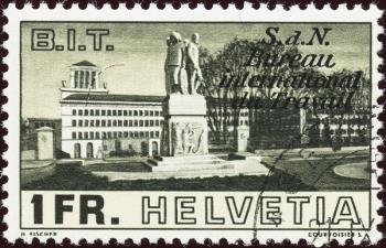 Stamps: BIT52.2.01 - 1938 Images of the League of Nations and Labor Office buildings