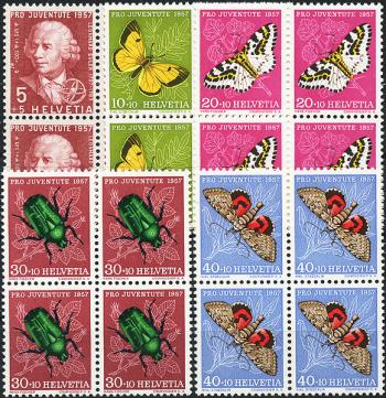Briefmarken: J168-J172 - 1957 Bildnis Leonhard Eulers und Insektenbilder