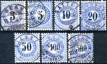 Briefmarken: NP3II N-NP9II N - 1878-1882 Weisses Papier, Type II, 4.-8. Auflage