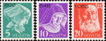 Briefmarken: PF14Az-PF16Az - 1935 Krankenpflegerinnen und Bildnis Henri Dunant