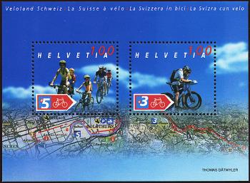 Briefmarken: 1118Ab - 2004 Sonderblock Veloland Schweiz