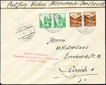 Francobolli: RF35.4 aL - 1. Juli 1935 Altenrhein-Innsbruck