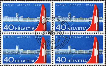Briefmarken: 313 - 1953 Einweihung des Flughafens Zürich