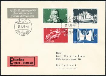 Briefmarken: 281-284 - 1948 100 Jahre schweizerische Verfassung