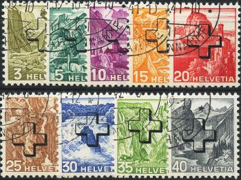 Briefmarken: BV28y-BV36y - 1938 Landschaftsbilder in Stichtiefdruck, glattes Papier