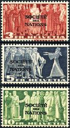 Francobolli: SDN65-SDN67 - 1939 Rappresentazioni simboliche