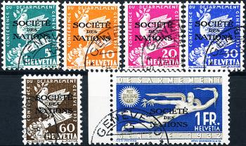 Briefmarken: SDN36-SDN41 - 1932 Gedenkmarken zur Abrüstungskonferenz in Genf