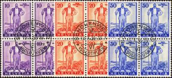 Stamps: W2-W4 - 1936 Pro Patria special stamps, federal military loan