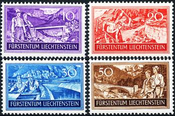 Briefmarken: FL122-FL125 - 1937 Arbeitsbeschaffung