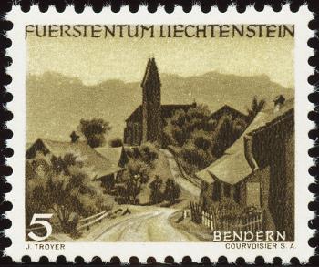 Stamps: FL231 - 1949 Landscape paintings, color change