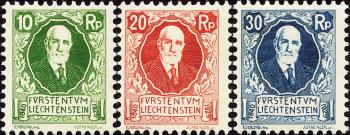 Briefmarken: W1-W3 - 1925 85. Geburtstag des Fürsten Johann II