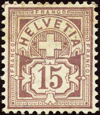 Briefmarken: 64A - 1889 Faserpapier, KZ A