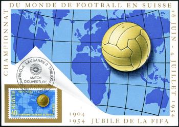 Thumb-2: 319 - 1954, Maximumkarten Fussball WM Eröffnung und Endspiel