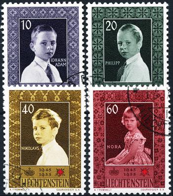 Thumb-1: FL282-FL285 - 1955, 10 Jahre Liechtensteinisches Rotes Kreuz
