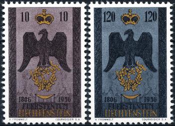 Timbres: FL290-FL291 - 1956 150 ans du Liechtenstein souverain