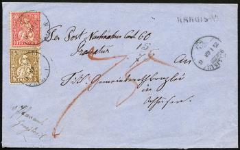 Briefmarken: 30+38 - 1862+1867 Weisses Papier