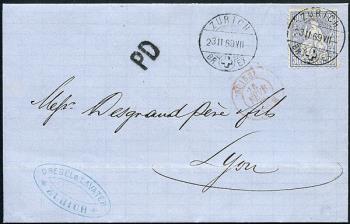 Briefmarken: 41 - 1867 Weisses Papier