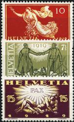 Stamps: 143-145 - 1919 peace marks