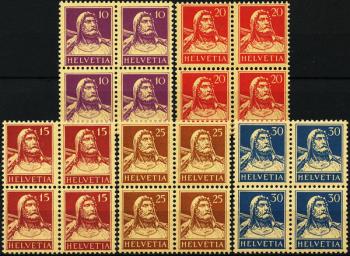 Briefmarken: 160z-184z - 1932 - 1933 Tellbrustbild, sämisches Faserpapier, geriffelt