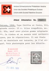 Thumb-3: 85a - 1906, Carta in fibra con WZ