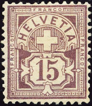 Briefmarken: 64Aa - 1889 Faserpapier, KZ A