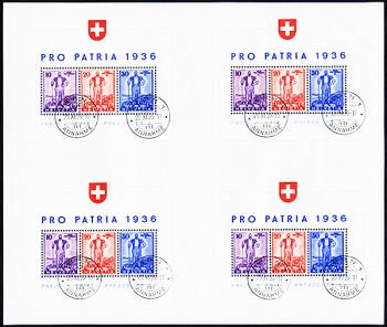 Briefmarken: W8a - 1936 Pro Patria Bogen