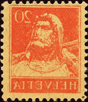 Briefmarken: 158.1.09 - 1924 Tellbrustbild, sämisches Faserpapier