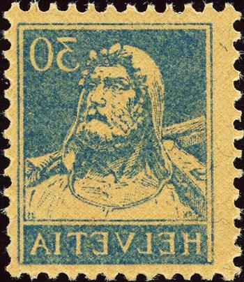Briefmarken: 160.1.09 - 1924 Tellbrustbild, sämisches Faserpapier