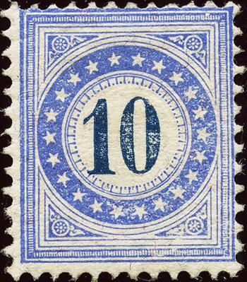 Briefmarken: NP13N - 1882 Faserpapier, Type II, 9. Auflage