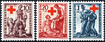 Francobolli: W15-W17 - 1945 Croce Rossa del Liechtenstein