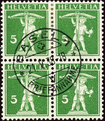 Briefmarken: 125II - 1910 Tellknabe, Faserpapier