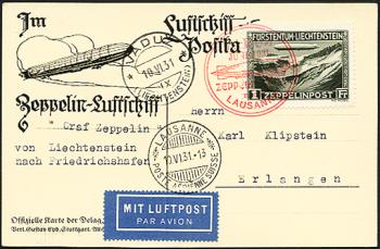 Thumb-1: SF31.1a. - 10. Juni 1931, Zeppelin courrier Vaduz - Lausanne