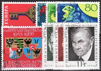 Briefmarken: FL1968 - 1968 Jahreszusammenstellung