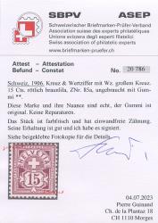 Thumb-2: 85a - 1906, Carta in fibra con WZ