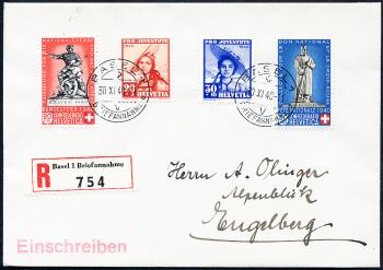 Briefmarken: J93-J96, B3-7 - 1940 Pro Juventute und Pro Patria