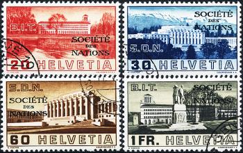 Briefmarken: SDN57-SDN60 - 1938 Bilder der Völkerbunds- und Arbeitsamtgebäude