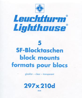 Accessoires: 325258 - Leuchtturm  Poches spéciales bloc SF avec double couture, transparentes, 297x210d
