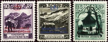 Thumb-1: D2C-D6C - 1932, Landscape pictures issue 1939 with two-line overprint "GOVERNMENT SERVICE" and crown