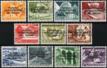 Stamps: BIT84-BIT94 - 1950 Changed three-line imprint