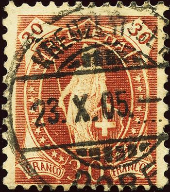 Briefmarken: 68D.3.13/II - 1895 weisses Papier, 13 Zähne, KZ B