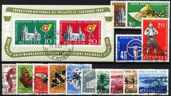 Briefmarken: CH1955 - 1955 Jahreszusammenstellung